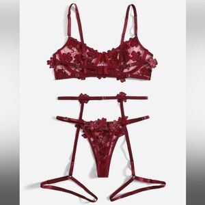 Maroon lingerie